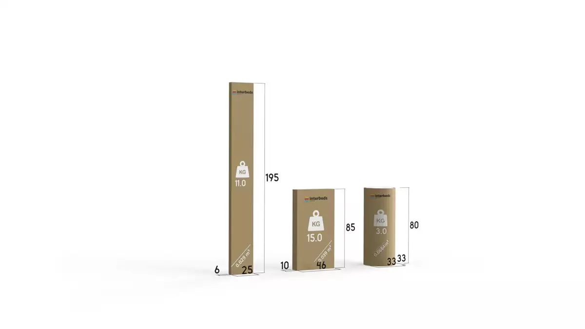 Spôsob balenia pre jednolôžkovú detskú posteľ KUBUŚ 80X190 s matracom, borovica