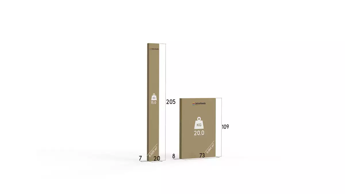 Spôsob balenia jednolôžkovej detskej postieľky LILI 90X200, biela