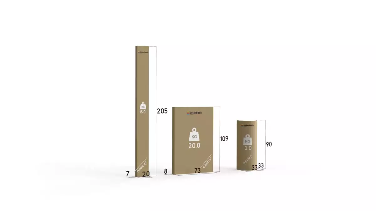 Spôsob balenia jednolôžkovej detskej postieľky LILI 90X200 s matracom, grafit