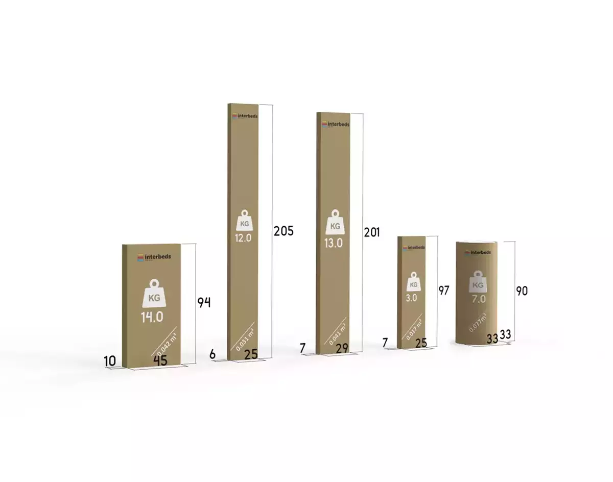 Spôsob balenia pre výsuvnú detskú posteľ ERYK 90X200 s matracom a zásuvkou, borovica/grafit