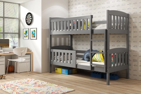 Poschodová posteľ KUBUŚ 90X190, grafit