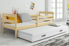 Výsuvná posteľ pre mladých ERYK 90X200 so zásuvkou, borovicová/biela