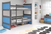 Poschodová posteľ pre mladých RICO 90X200, grafit/modrá