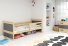 Jednolôžková posteľ pre mladých RICO 90X200, borovica/grafit
