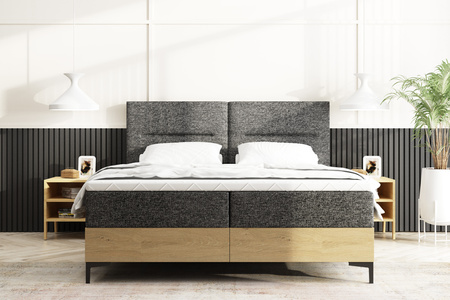 Kontinentálna posteľ 140x200 s kontajnerom a dubovými matracmi Imperial