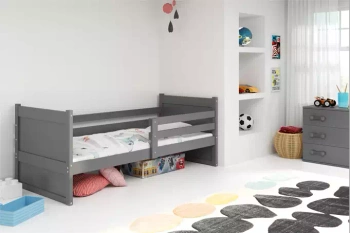 Jednolôžková posteľ Rico 90x190 s matracom, sivá