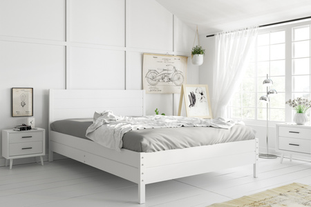 Spálňová posteľ 160x200 - Continental white so zdvíhacím rámom