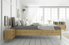 Drevená posteľ 140x200 - kontinentálna borovica so zdvíhacím rámom