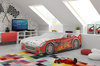 Jednolôžková posteľ Cars 80X160 s matracom, červená