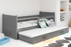 Výsuvná posteľ pre mladých RICO 90X200 so zásuvkou, grafitová