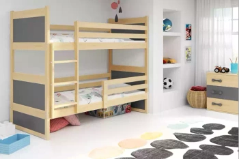 Poschodová posteľ pre mladých RICO 90X190, borovica/grafit