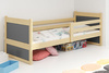 Jednolôžková posteľ pre mladých RICO 90X200 s matracom, borovica/grafit