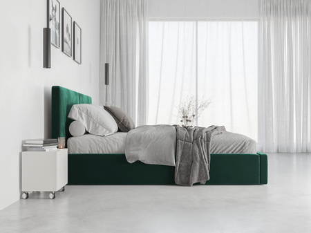 Čalúnená posteľ do spálne HILTON 120X200 s úložným boxom, zelená