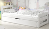 ERNI 90X200 jednolôžková posteľ pre mladých s úložným boxom, biela