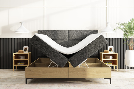 Kontinentálna posteľ 160x200 s kontajnerom a dubovými matracmi Imperial