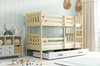 Juniorská poschodová posteľ KACPER 90X190 so zásuvkou, borovica/biela