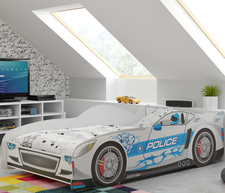 Jednolôžková posteľ Cars 80X160 s matracom, strieborná