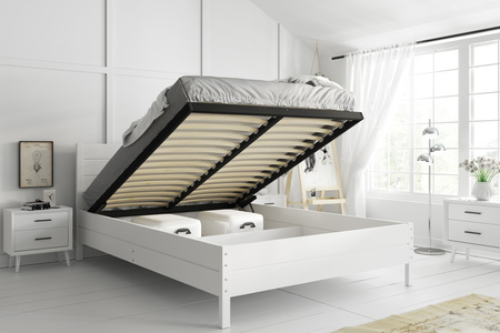 Spálňová posteľ 160x200 - Continental white so zdvíhacím rámom