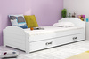 Jednolôžková posteľ pre mladých LILI 90X200 s matracom a zásuvkou, biela