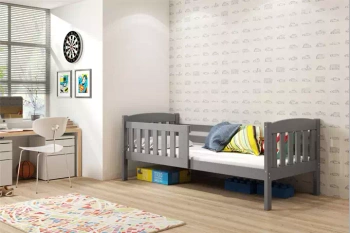 Jednolôžková posteľ pre dospievajúcich Kubuś 90x190, sivá