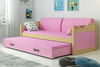 Výsuvná posteľ pre mladých DAWID 90X200 s matracom a zásuvkou, borovicová/ružová