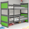 Poschodová posteľ pre mladých RICO 90X200, grafitová/zelená