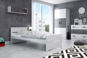 BARTEK jednolôžková posteľ pre mladých 90X200, biela