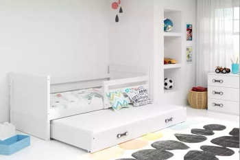 Dospievajúca posteľ Rico 90x190 s matracom a zásuvkou, biela