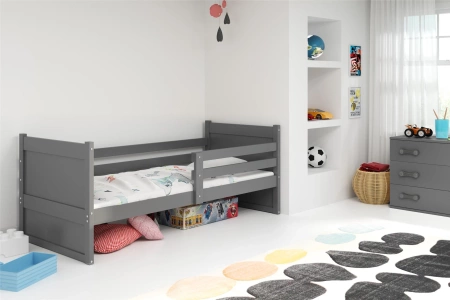 Jednolôžková posteľ Rico 90x190 s matracom, sivá