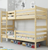 Poschodová posteľ pre mladých Erik 90X200, s matracom, prírodné drevo