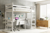 Poschodová posteľ pre mladých - medziposchodie biela 90x200