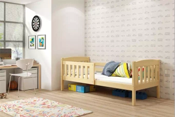 Jednolôžková posteľ Kubuś 90x190, borovica