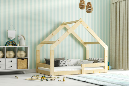 Jednolôžková posteľ 80X160 s matracom, prírodné drevo