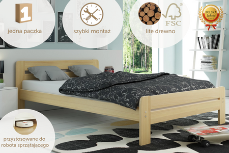 Spálňová posteľ DALLAS 140X200, borovica