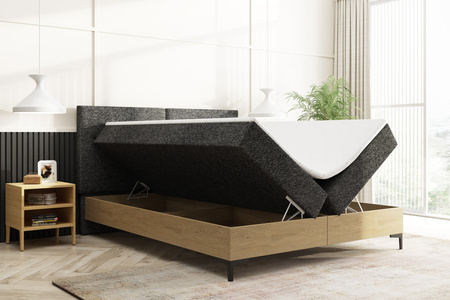 Kontinentálna posteľ 140x200 s kontajnerom a dubovými matracmi Imperial