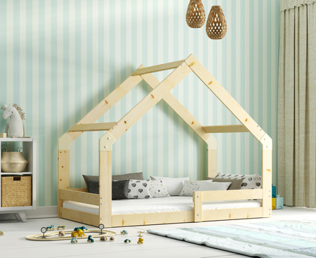 Jednolôžková posteľ 80X160 s matracom, prírodné drevo