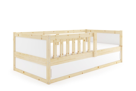 Jednolôžková detská posteľ SMART 2 80X160 s úložným priestorom, prírodné drevo