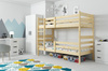 Poschodová posteľ pre mladých Erik 90X190, s matracom, prírodné drevo