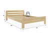 Spálňová posteľ DALLAS 120X200, borovica