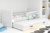 Výsuvná posteľ pre mladých RICO 90X200 so zásuvkou, biela
