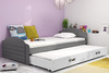 Výsuvná posteľ pre mladých LILI 90X200 so zásuvkou, grafitová/biela