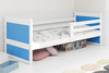 Jednolôžková posteľ RICO 90X200 s matracom, biela/modrá